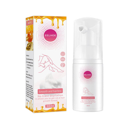 EELHOE Foaming Hair Removal Honey Mousse Spray Painless Gentle and Non-irritating